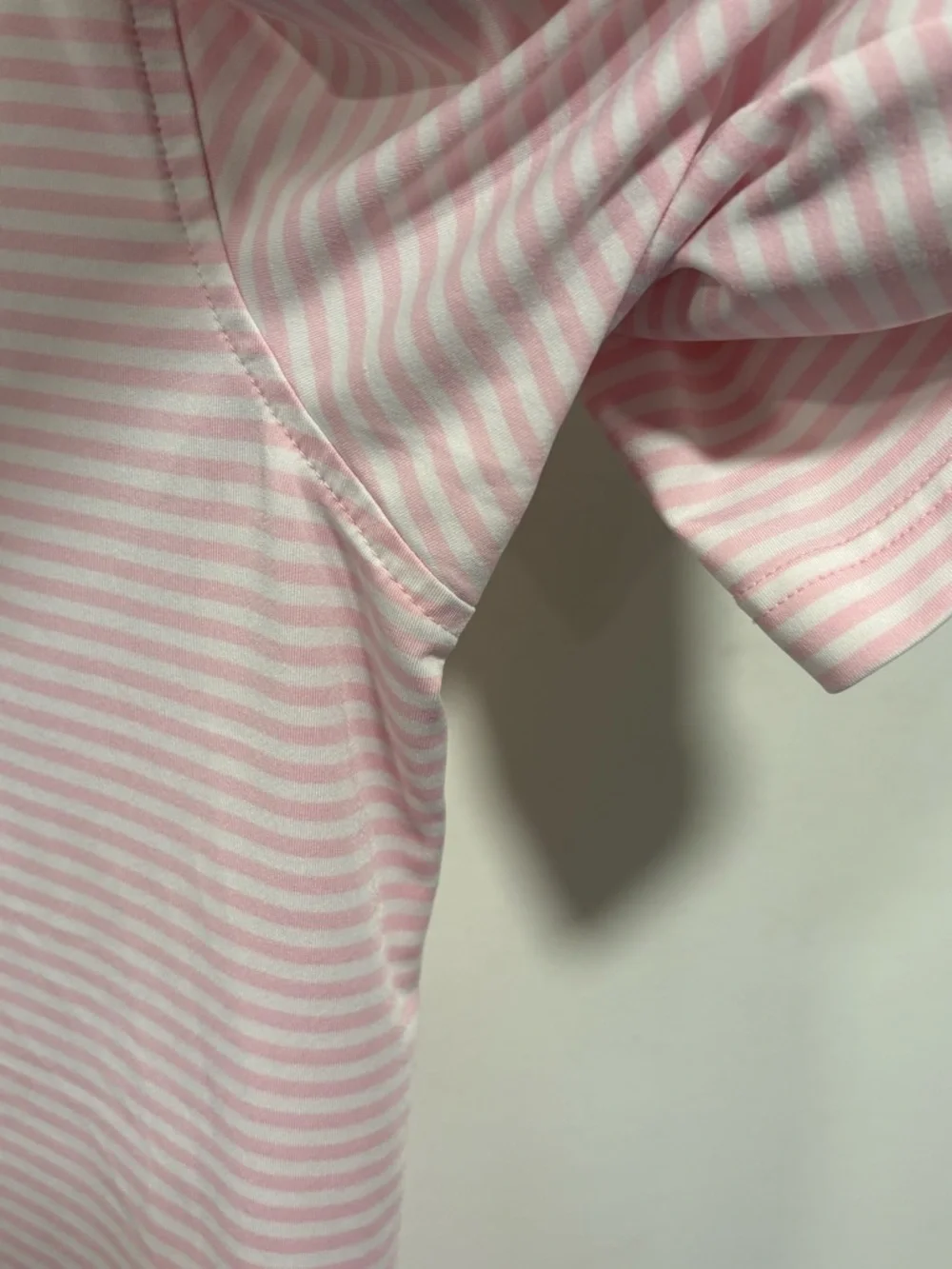 Peter Millar Light Pink Striped Performance Polo